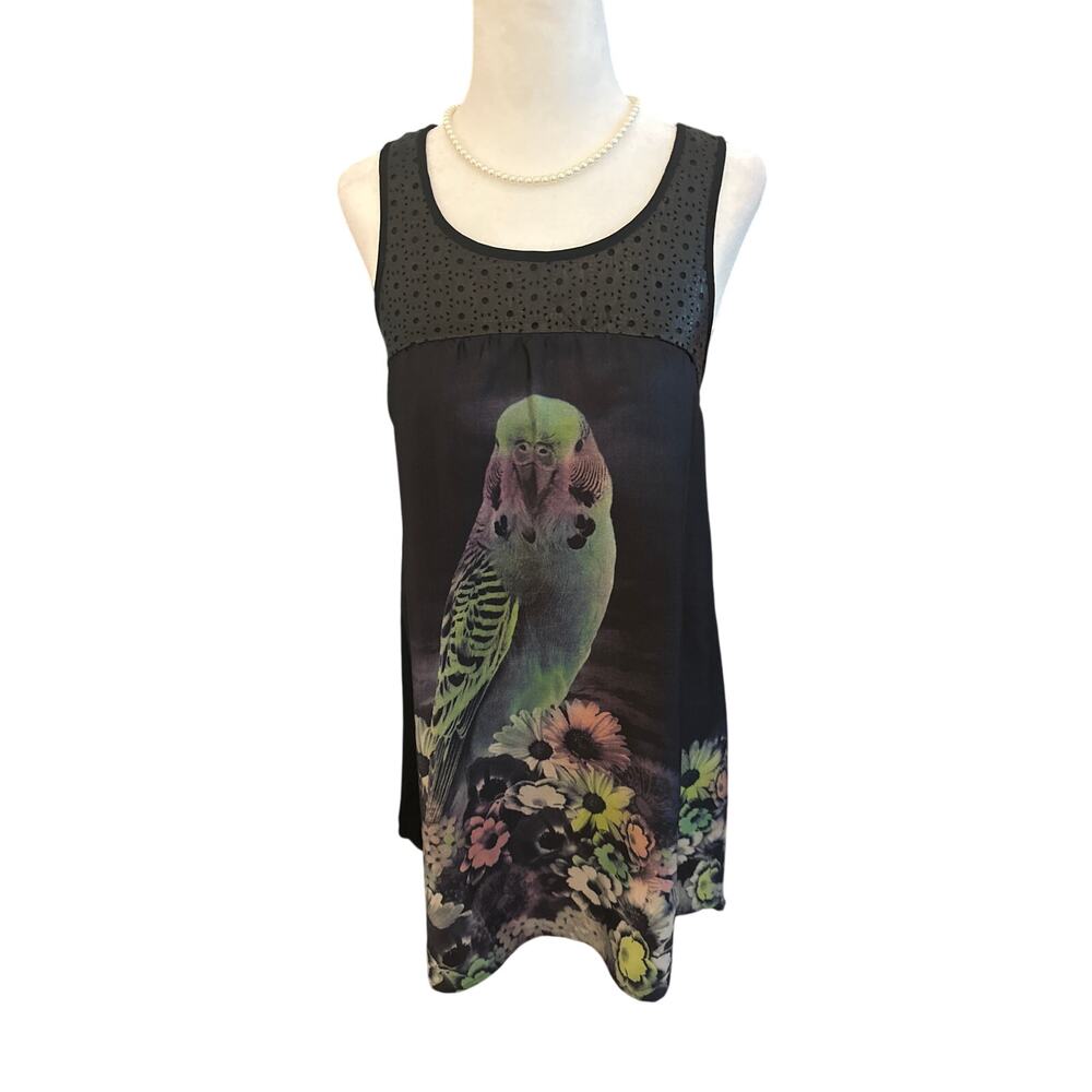 Bluejuice Sleeveless Dress with Bird and Floral Print (Small)